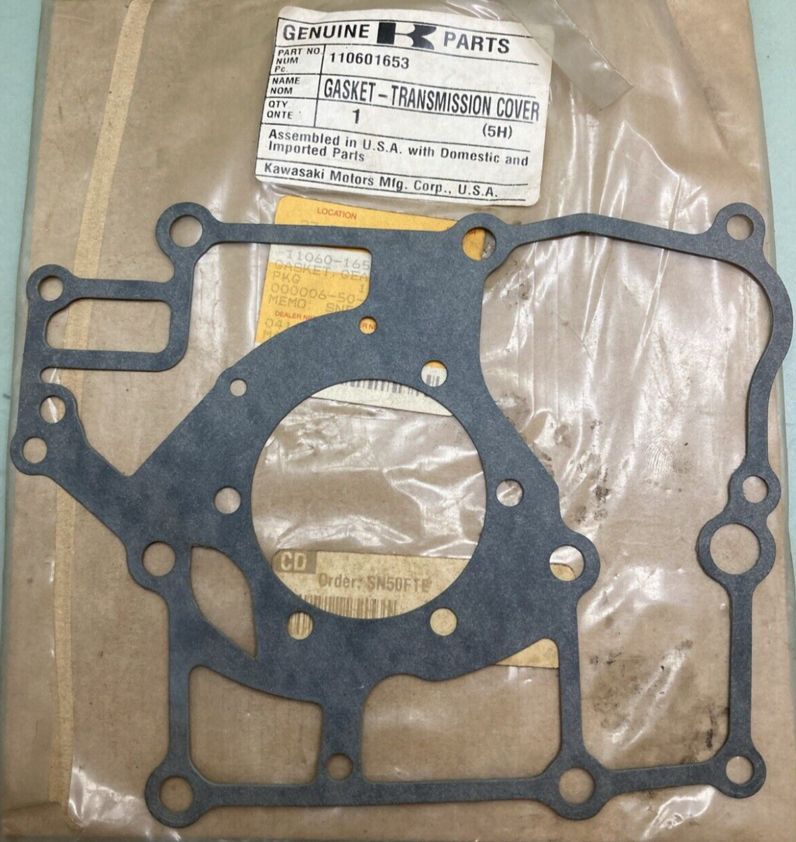 NEW GENUINE KAWASAKI 11060-1653 GASKET,GEAR CASE Bayou KLF300 Lakota KEF30 86-04