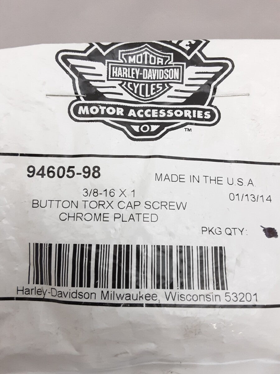 NEW GENUINE HARLEY DAVIDSON 94605-98 3/8-16X1 TORX BUTTON HEAD SCREW
