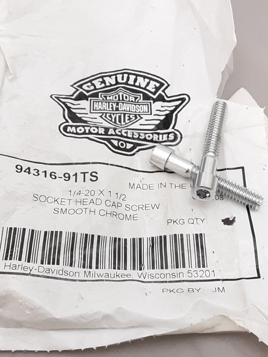 NEW GENUINE HARLEY DAVIDSON 94316-91TS QTY2 1/4-20X1 1/2 TORX HEAD SCREW
