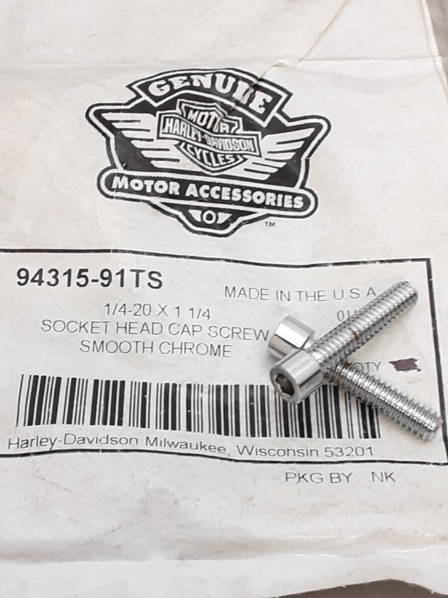 NEW GENUINE HARLEY DAVIDSON 94315-91TS QTY2 1/4-20X1 1/4 TORX HEAD SCREW