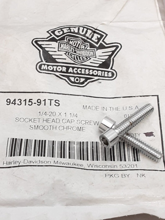 NEW GENUINE HARLEY DAVIDSON 94315-91TS QTY2 1/4-20X1 1/4 TORX HEAD SCREW