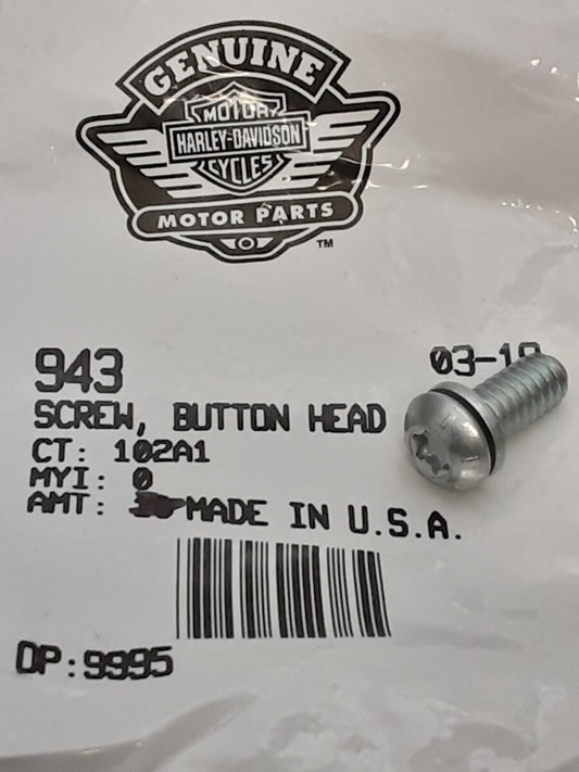 NEW GENUINE HARLEY DAVIDSON 943 1/4-20X5/8 TORX BUTTON HEAD SCREW