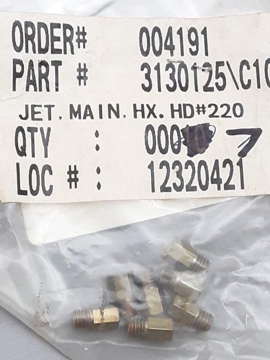 NEW POLARIS 3130125 QTY 7 JET, MAIN, HX.HD#220 Trail Boss 350L 1990-1991