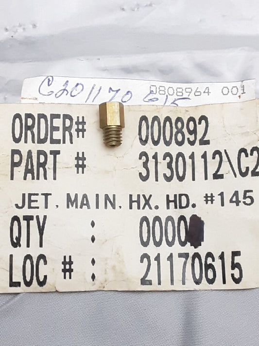 NEW POLARIS 3130112 JET, MAIN, HX.HD.#145 Scrambler Trail Boss Big Boss 85-99