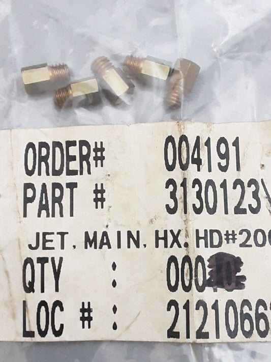 NEW POLARIS 3130123 QTY5 JET, MAIN, HX.HD#200 Cyclone Trail Boss Sportsman 87-02