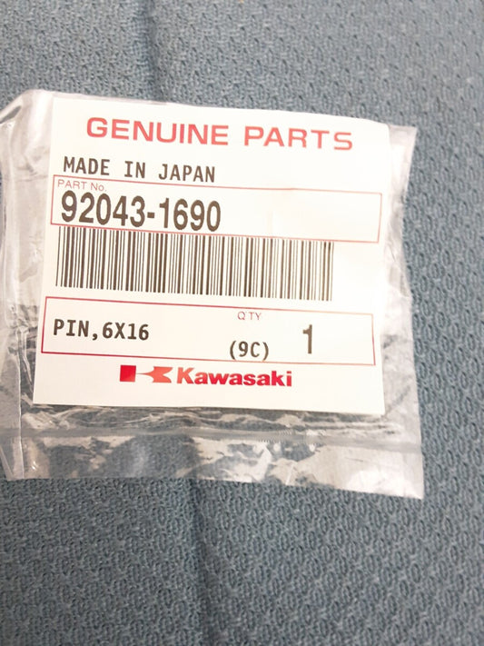 NEW GENUINE KAWASAKI 92043-1690 PIN, 6X16 GPz ZX1100 ZX750 KZ700 KZ750