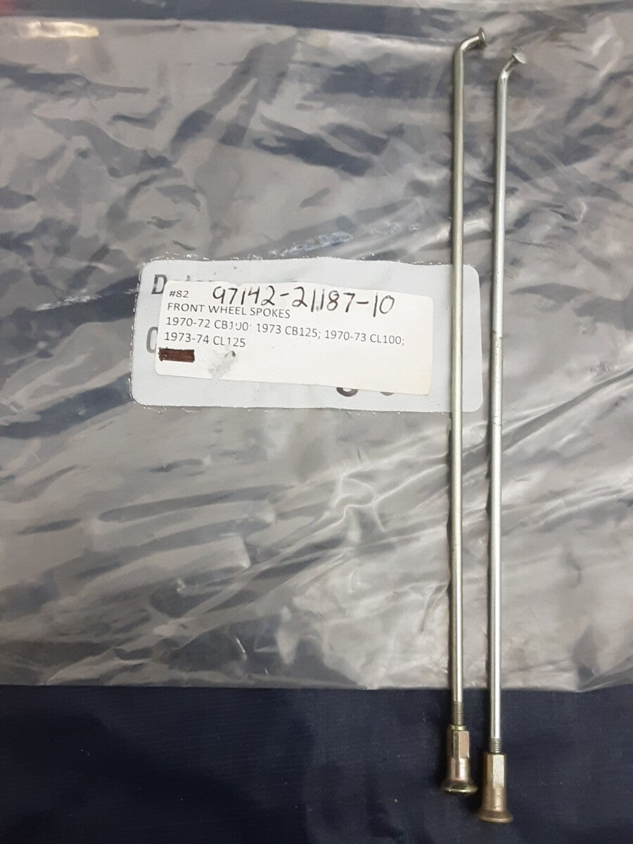 NEW HONDA 97142-21187-10 QTY2 Spoke A CB100 CB125 CL100 CL125 S90 70-74