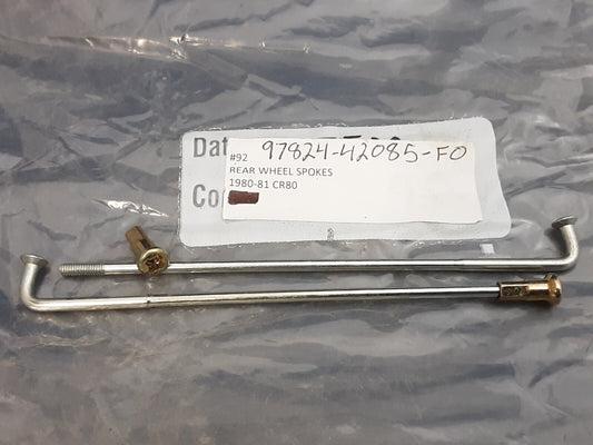 NEW HONDA 97824-42085-F0 QTY2 SPOKE B 10X122.5 CR80R 1980-1981