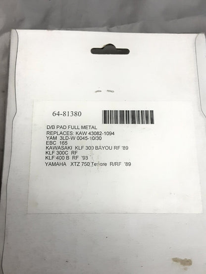 NEW GENUINE J&M 64-81380 DISC BRAKE PADS KLF300 KLF400