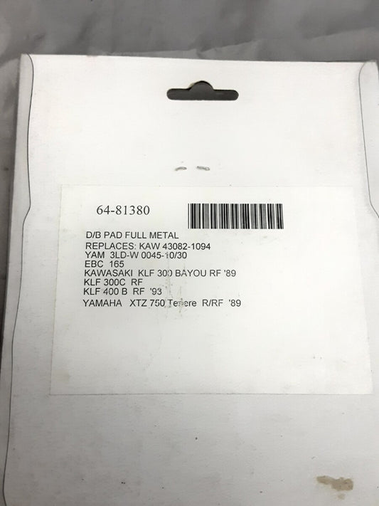 NEW GENUINE J&M 64-81380 DISC BRAKE PADS KLF300 KLF400