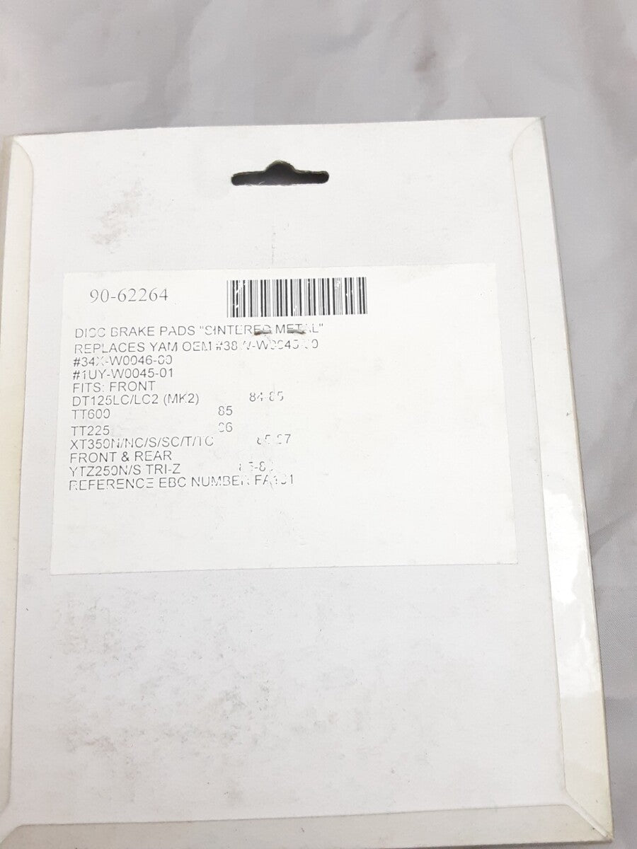 NEW GENUINE J&M 90-62264 DISK BREAK PADS FRONT W0046 DT125 TT600