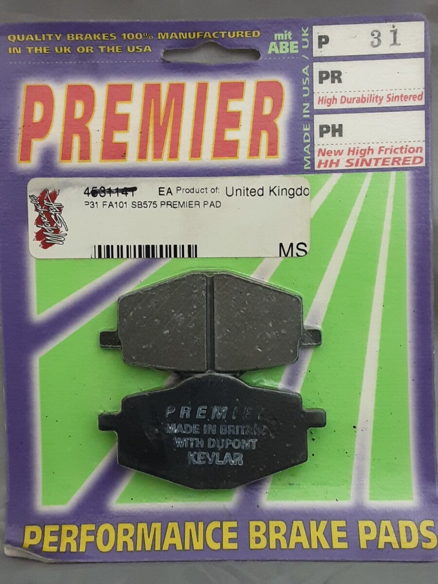 NEW PREMIER BRAKE PAD FA101 WARRIOR BANSHEE P31 YJ125 YZ250 XT600 TT600