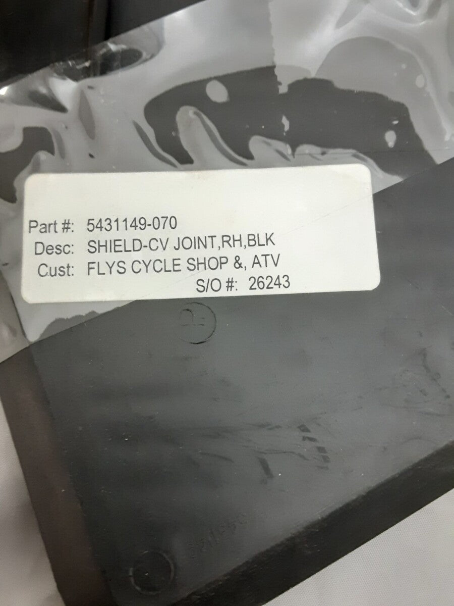 NEW GENUINE POLARIS 5431149-070 SHIELD-CV JOINT, RH, BLACK Trail Boss W8981 1989