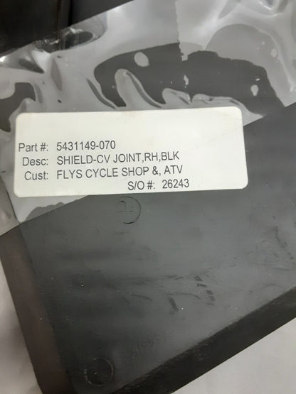 NEW GENUINE POLARIS 5431149-070 SHIELD-CV JOINT, RH, BLACK Trail Boss W8981 1989
