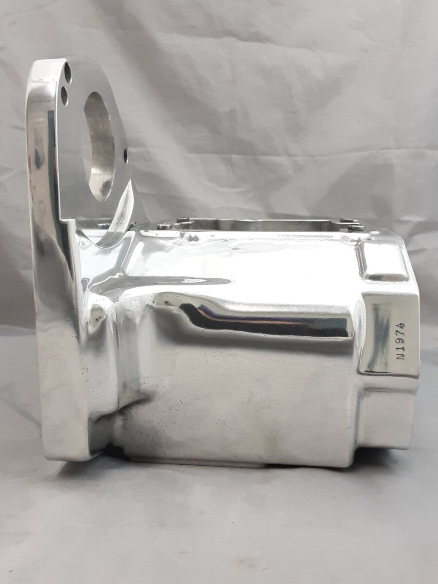 NEW ULTIMA 201-59 POLISHED 6-SPEED LEFT SIDE DRIVE TRANS. CASE HARLEY SOFTAIL