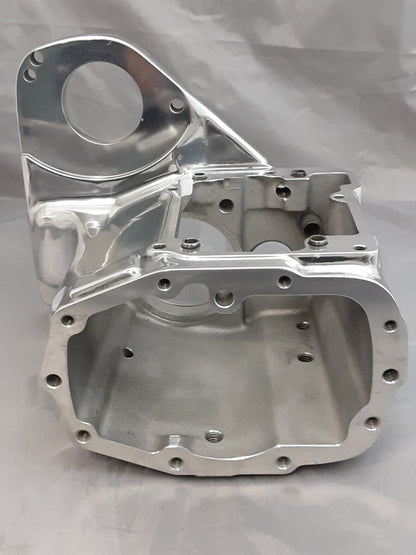 NEW ULTIMA 201-59 POLISHED 6-SPEED LEFT SIDE DRIVE TRANS. CASE HARLEY SOFTAIL