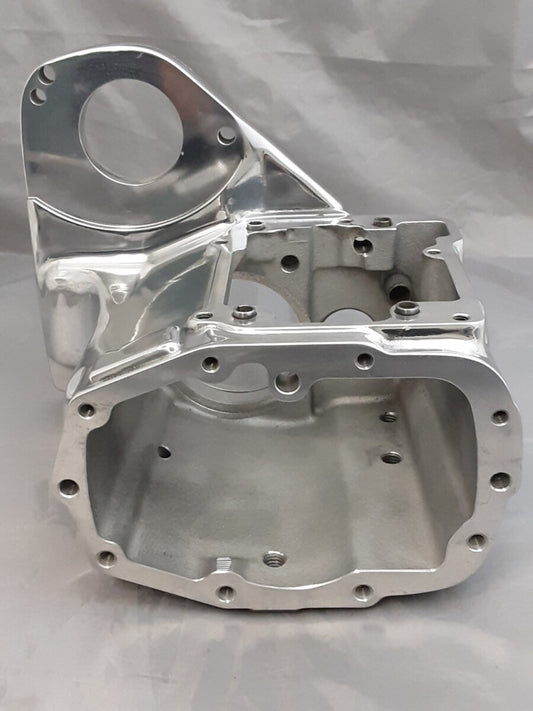 NEW ULTIMA 201-59 POLISHED 6-SPEED LEFT SIDE DRIVE TRANS. CASE HARLEY SOFTAIL