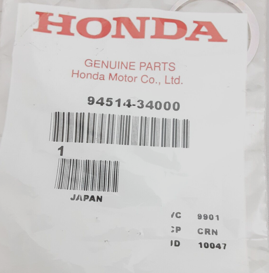 NEW GENUINE HONDA 94514-34000 CIRCLIP (34MM) FOURTRAX FOREMAN TRX350 TRX450 1998