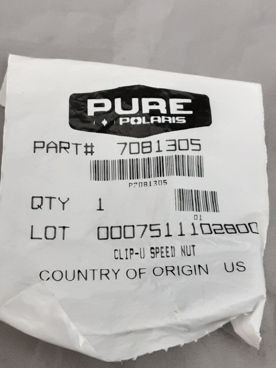 NEW GENUINE POLARIS 7081305 QTY2 U-TYPE, SPEED NUT Outlaw Sportsman Brutus 09-14
