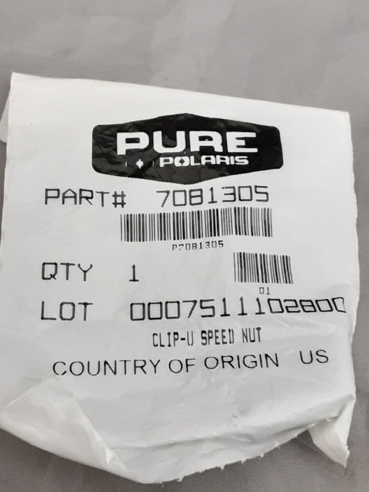 NEW GENUINE POLARIS 7081305 QTY2 U-TYPE, SPEED NUT Outlaw Sportsman Brutus 09-14