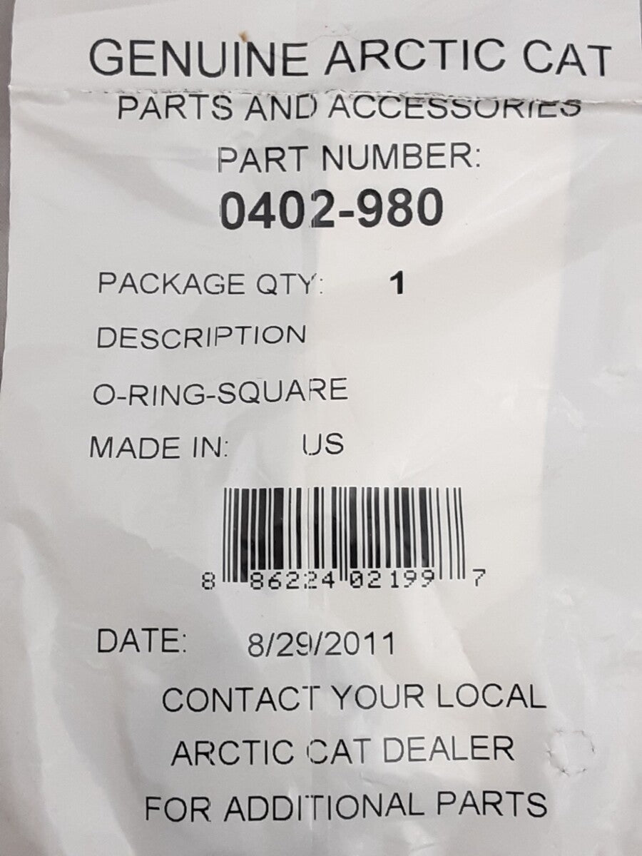 NEW GENUINE ARCTIC CAT 0402-980 O-Ring, Brake Caliper