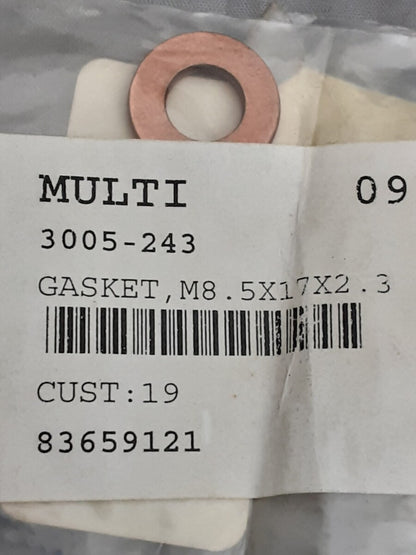 NEW GENUINE ARCTIC CAT 3005-243 GASKET M8.5X17X2.3