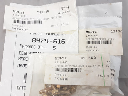 NEW GENUINE ARCTIC CAT 3304-650(2) 0623-785(10) 8474-616(4) LOT OF SCREWS