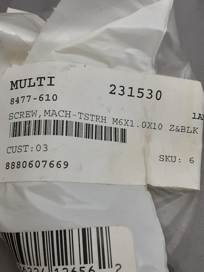 NEW GENUINE ARCTIC CAT 8477-610 QTY9 Screw, Machine TSTRH M6X1.0X10 BLACK
