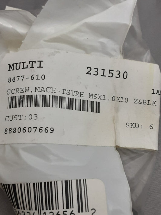NEW GENUINE ARCTIC CAT 8477-610 QTY9 Screw, Machine TSTRH M6X1.0X10 BLACK