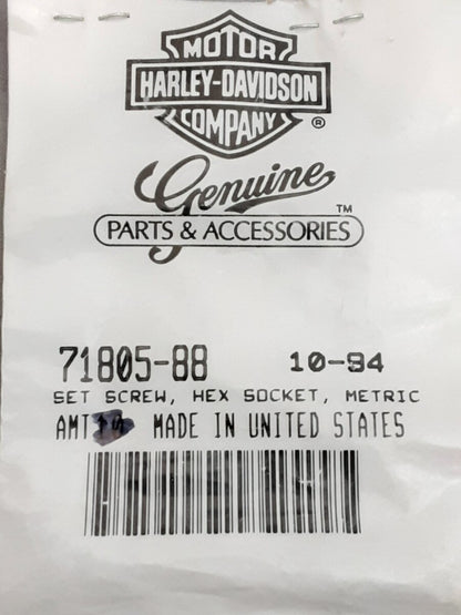 NEW GENUINE HARLEY DAVIDSON 71805-88 QTY2 Handlebar Switch Hex Socket Head Screw
