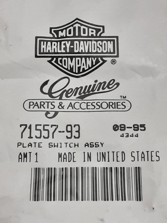 NEW GENUINE HARLEY DAVIDSON 71557-93 PLATE SWITCH ASSY.