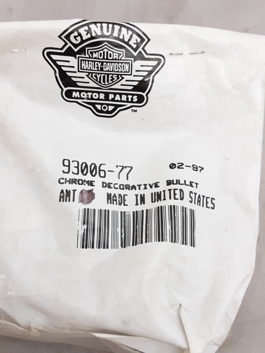 NEW GENUINE HARLEY DAVIDSON 93006-77 QTY4 Chrome Acorn Bullet Lic. Plate Bolt