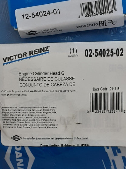 NEW VICTOR REINZ 02-54025-02 Head Gasket Set Toyota Lexus: AURIS, CT, PRIUS,PLUS