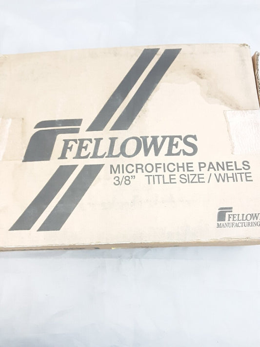 NEW FELLOWES 87393 QTY3 White Microfiche Holder Panels