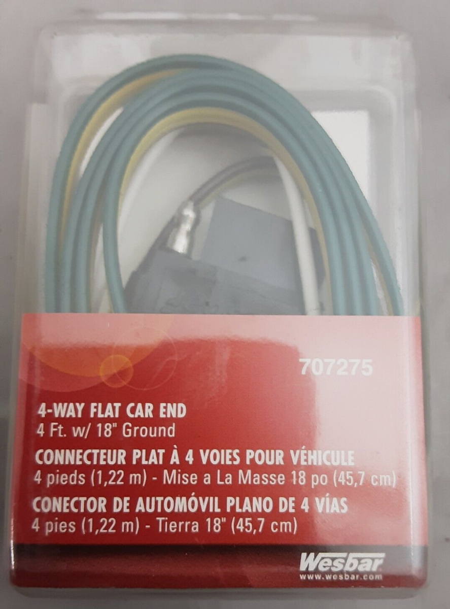 NEW WESBAR 707275 4-Way Wiring Harness Connector 4' W/ 18" Ground Wire