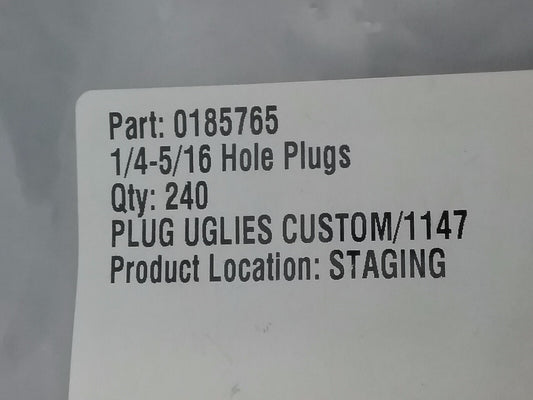 NEW ALLEN BOLT HOLE PLUGS 1/4-5/16 Chrome QTY 240