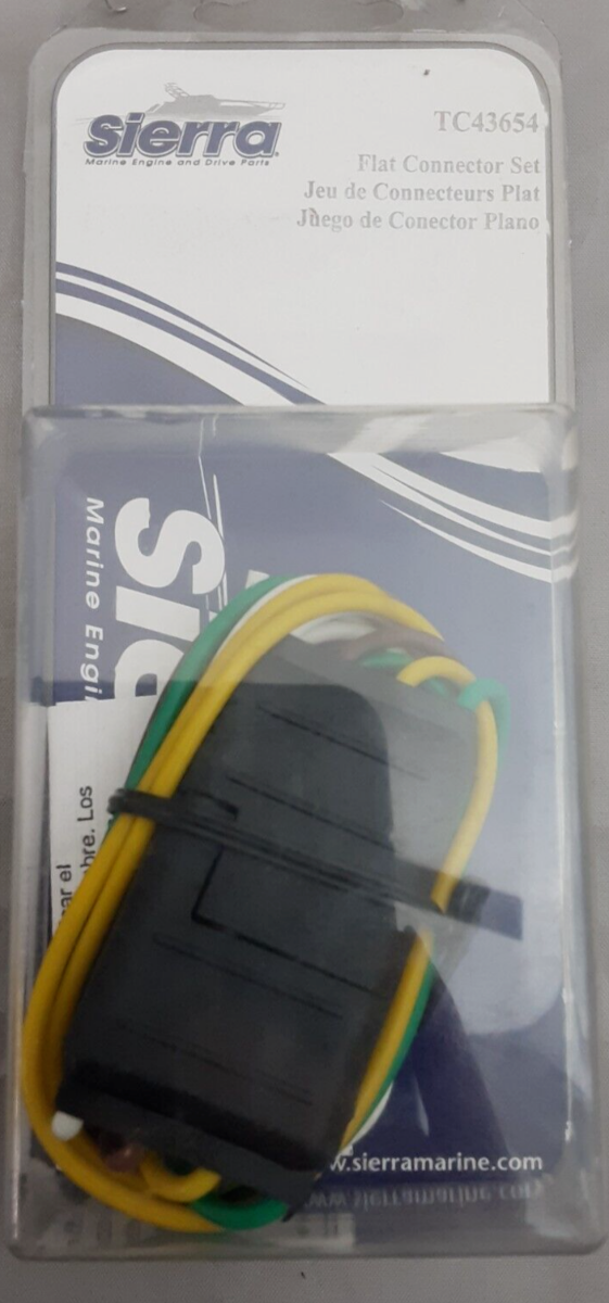 NEW SIERRA TC43654 4 Pole Flat Trailer Connector 12"