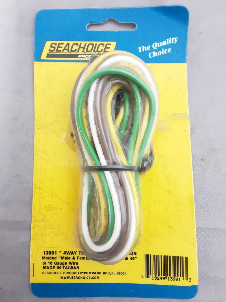 NEW SEACHOICE 13991 4-WAY TRAIL CAR EXTENSION MALE/FEMALE 48" CONNECTORS