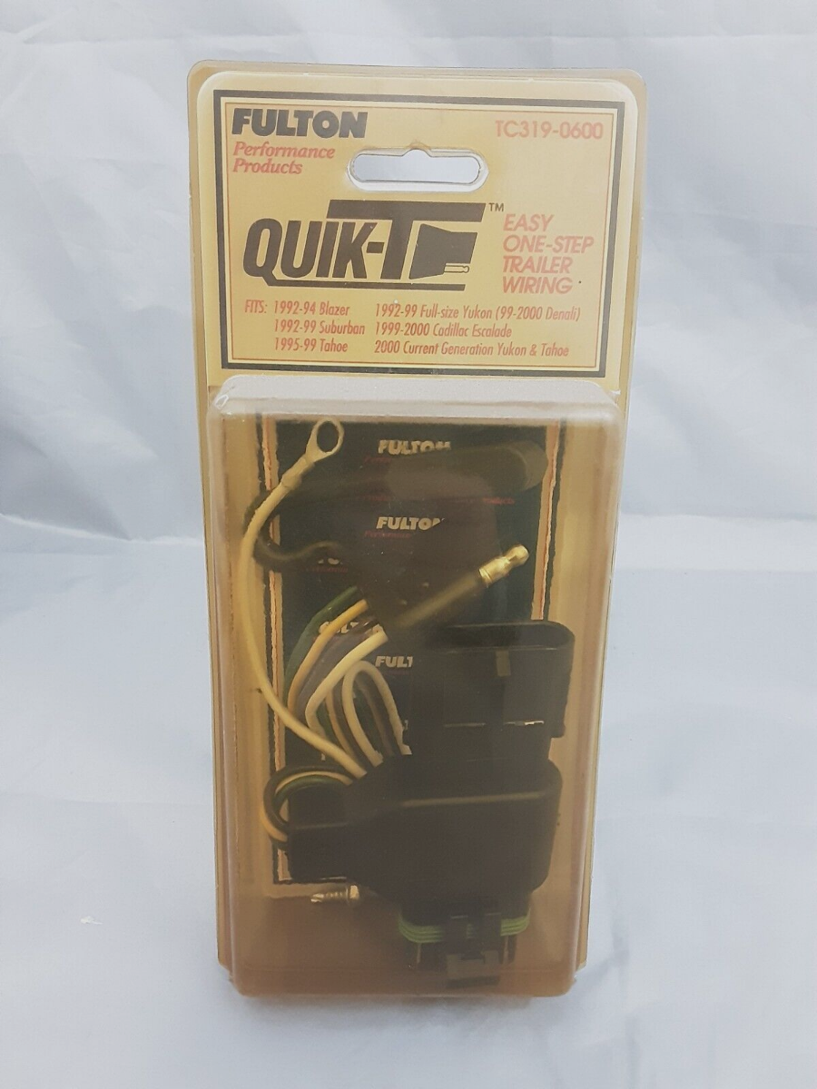 NEW FULTON QUICK-T TC319-0600 TRAILER CONNECTOR BLAZER 92-94 SUBURBON 92-99