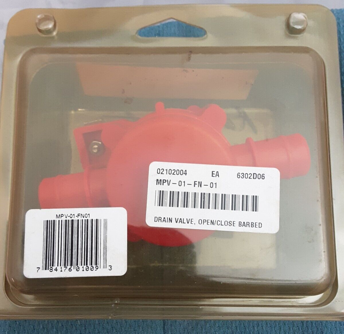 NEW FLOW-RITE MPV-01-FN-01 DRAIN VALVE, OPEN/CLOSE BARBED