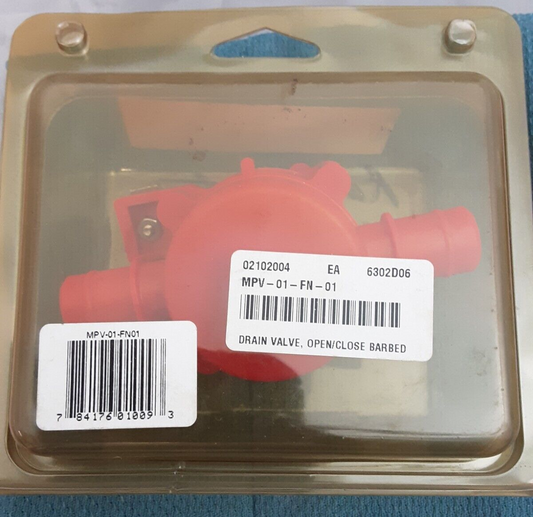 NEW FLOW-RITE MPV-01-FN-01 DRAIN VALVE, OPEN/CLOSE BARBED