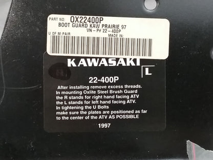 NEW OXLITE OX22400P 22-400P CV Boot Steel Brush Guard KIT KAWASAKI Prairie 97