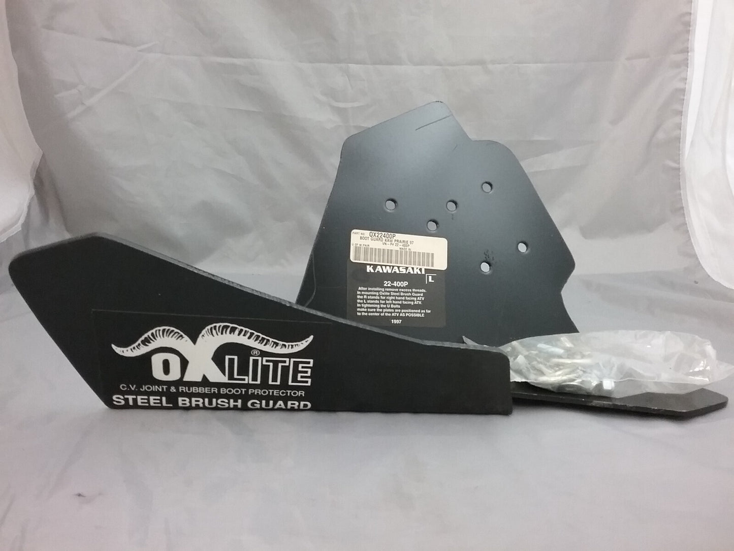 NEW OXLITE OX22400P 22-400P CV Boot Steel Brush Guard KIT KAWASAKI Prairie 97
