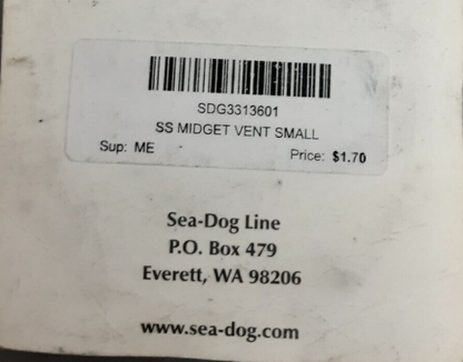 NEW SEA-DOG 331360-1 STAINLESS STEEL MIDGET VENT LENGTH 1-5/8", WIDTH 1-3/4