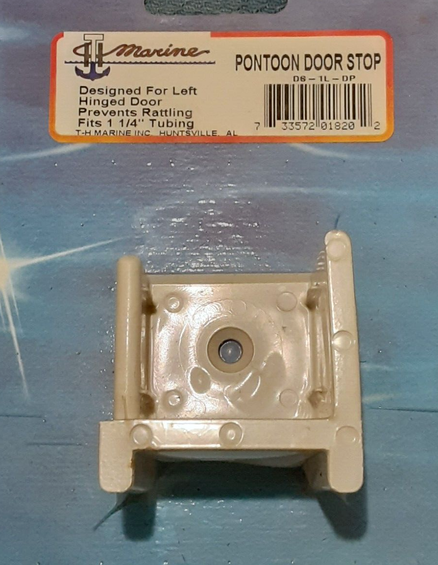 NEW T-H MARINE DS-1L-DP LEFT Pontoon Gate Door Stop (Left) with Ribs for 1-1/4"