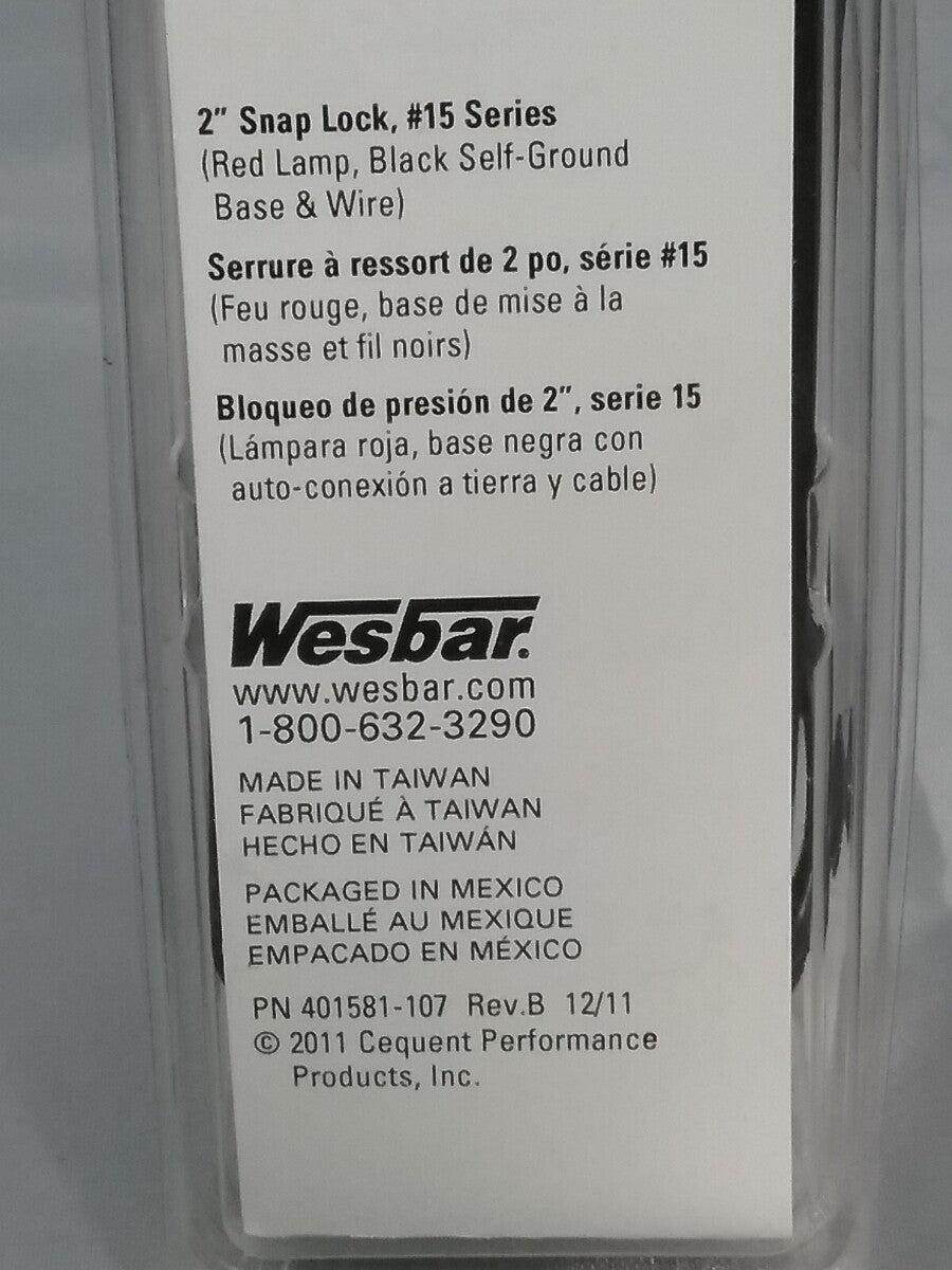 NEW WESBAR 401581 WATERPROOF RED MARKER/CLEARANCE LAMP 2.6" X 1.2" X 1.03"