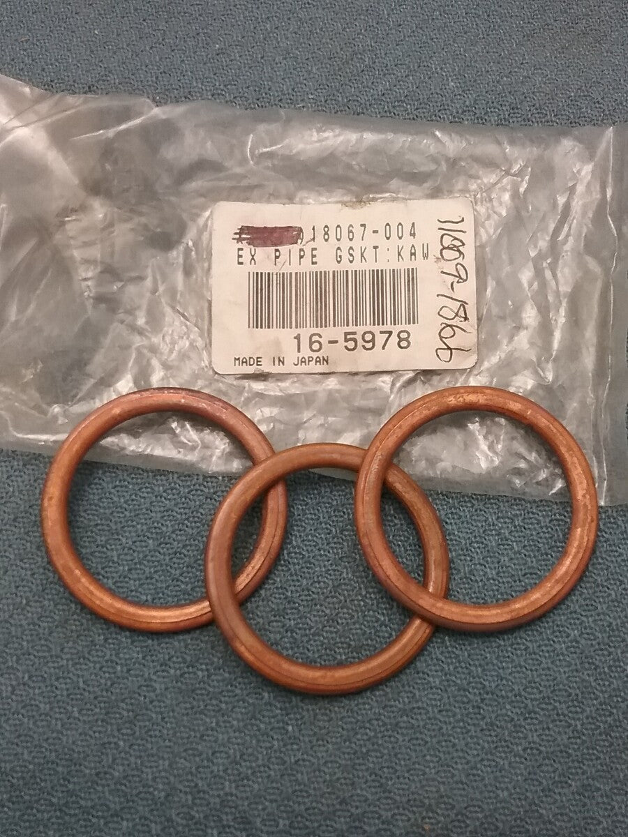 NEW K&L 16-5978 QTY3 GASKET, EXHAUST PIPE HOLDER KAWASAKI GPz ZX550 ZX750 84-19