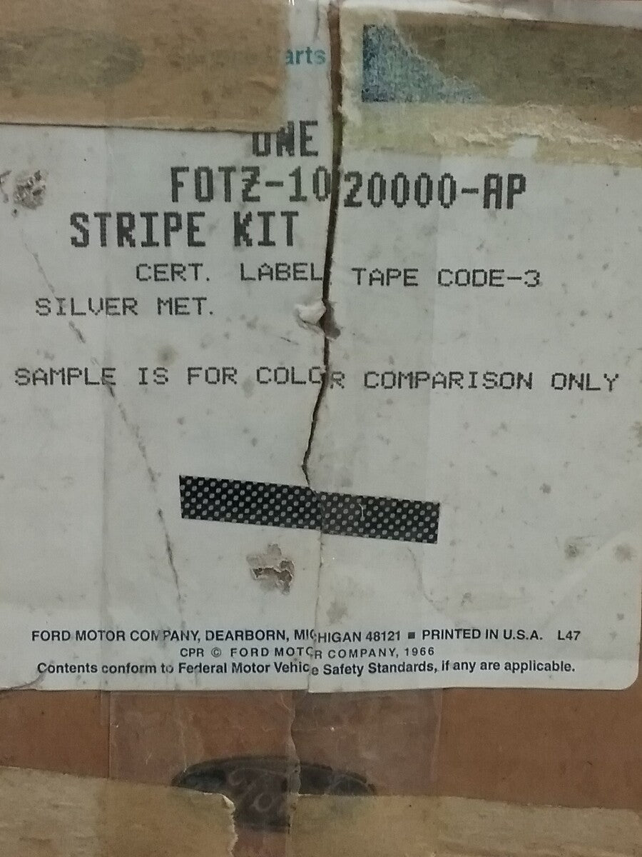 NEW FORD F0TZ-1020000-AP LH Decal Stripe Kit SILVER MET.