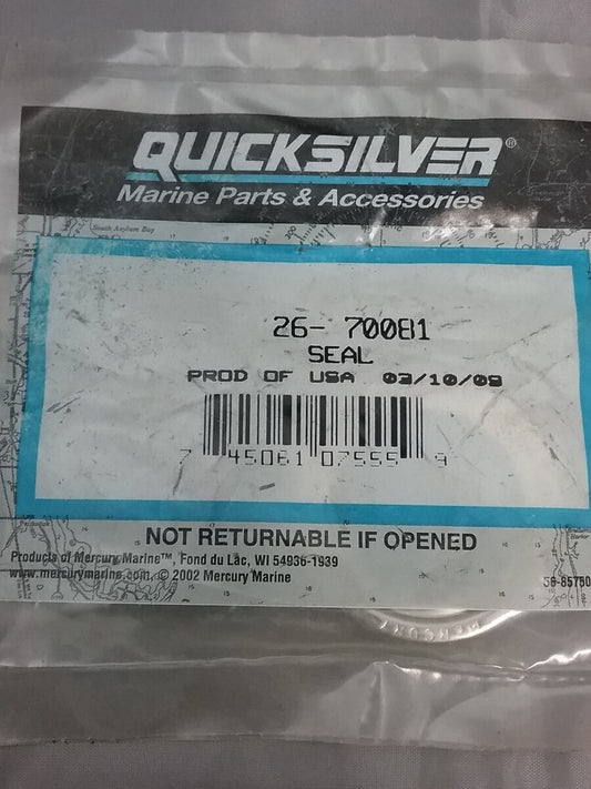 NEW GENUINE QUICKSILVER 26-70081 PROPSHAFT SEAL OUTER MERCURY OUTBOARD 80HP 90HP