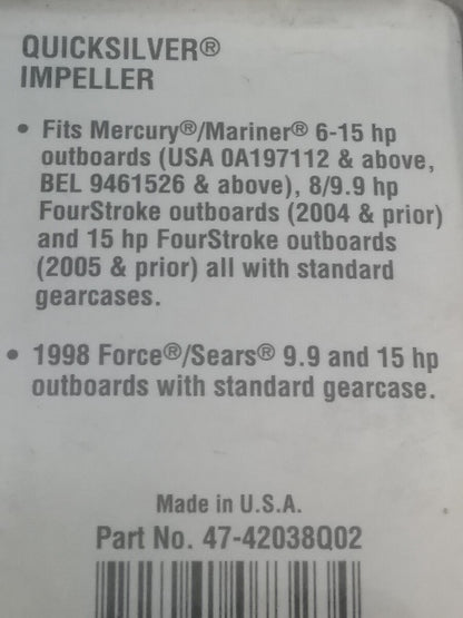 NEW GENUINE QUICKSILVER 47-42028Q02 MARINER OUTBOARD 6-15HP